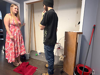 Cheating Wife Creampied by the Handyman