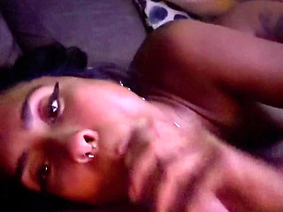 Hot Latina Sucking Big Dick for Hours After Party