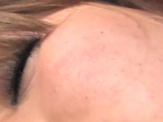 Bound Brunette Babe in Rough Fetish Gangbang with Cum Facials