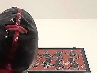 Laura is gagged with a lips mouth gag, throath fucked for long time and swallows cum