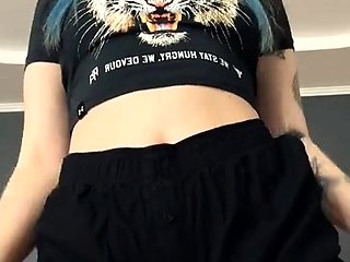 Amateur striptease and Solo masturbation