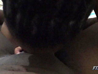 Exploding a Huge Nut in Her Mouth