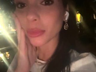 Brunette solo darling masturbating at home