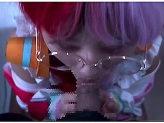 One Piece Diva Uta In Glasses Takes Him To A Virtual Space To Gokkun Blow His Dick