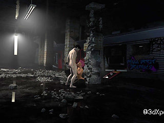 Sexy Slut Thacceq Gets Fucked Hard in Abandoned VR Subway - Deep Blowjob & Raw Pounding