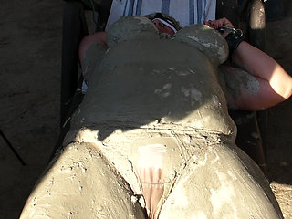 Julie Cunningham Covered in Mud, Tied up, Pissed Knickers