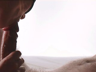 Real dutch brunette slut is giving blowjob and handjob