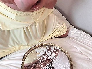 Softcore Milky Boob Play with Oil