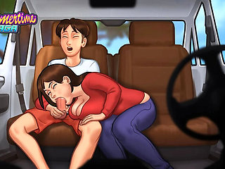 Joyboymemes Summertime Saga: Busty Stepmom Gives Best Blowjob to Huge Cock