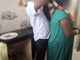 Desi step mom fucked in the kitchen,I fucked her to surprise while she is cooking..