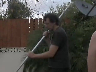 Big natural tits Rucca takes it in her hairy snatch