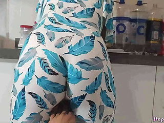 Hot Latina Stepdaughter Fucks Stepdad in Kitchen - Big Dick Doggystyle Action