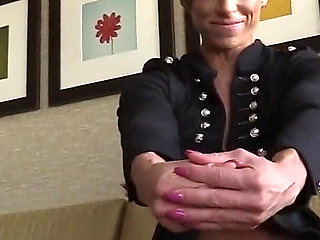Nude Muscular Woman Talks About Mishandling Your Testicles