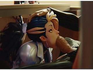 KDA warrior’s eager mouth worships a thick cock in slow, teasing strokes