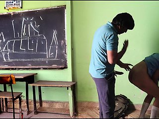 Indian Couples Sex in Uniform After the Class
