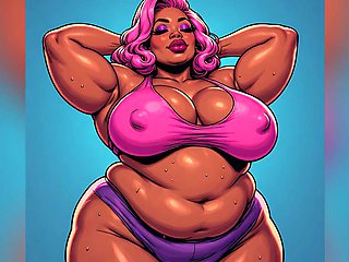 Chubby Black Ebony Lesbians Art
