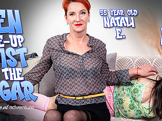 19 Year Old Make-Up Artist Ameli Ost Got Seduced Into Pussylicking By 55 Year Old Cougar Natali