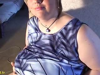 Extreme monster tit fuck with a massive dildo