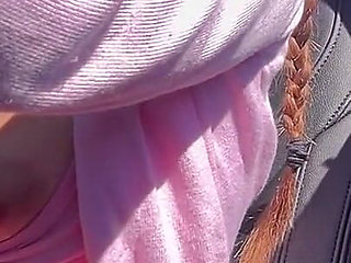 Artemisia Love Flashing Her Juicy Big Tits for You in the Car