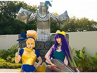 Clash Royale Cosplay: Mega Knight Battles For Dagger Duchesss Tight Wet Pussy!