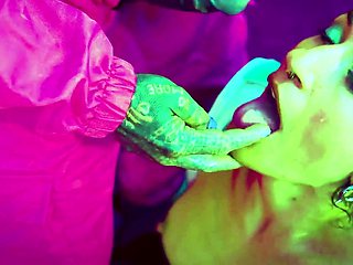 SQUIRT games: DEEPTHROATH on a HUGE tentacle then  black