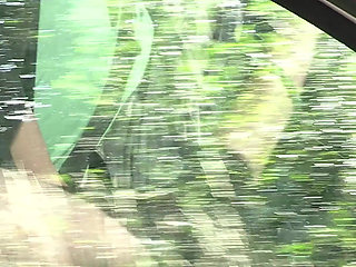 German Driving Naked Car