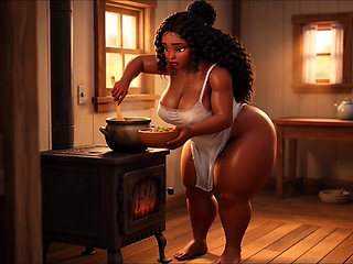 Sensual Natural Intimate Daily Routine Of A Gorgeous Curvy Black Peasant Woman Peaceful Rural Countryside Life