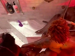 Omgiana’s Soapy Lesbian Shower Orgy & 5-girl Toy Play Double Feature