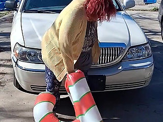 Big Beautiful Woman Nurse Vicki Crushes This Blow up Candy Cane