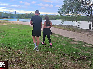 Agatha Breastfeeds in Sex in the Park, with Torn Pants