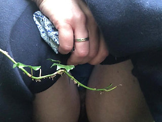 Squatting Outside to Do a Huge Powerful Piss