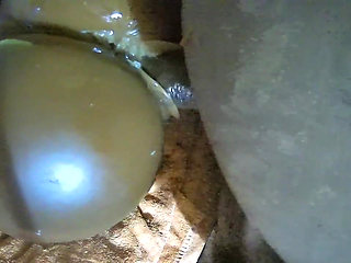 Side view of me fucking my big booty doll toy