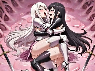 Two Anime Riders in the Slime