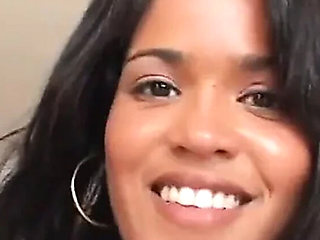 Cute young ebony with a beautiful ass gets hard anal fuck outdoors