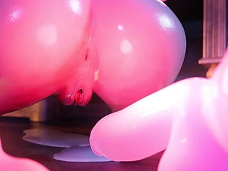 Delicate Perv Babe Takes Twin Magic Dildos Deep - 3D Hentai Fuck with Big Tits and Creampie