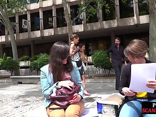 BDSM public babe humiliated outdoor by master and domina