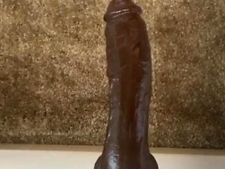 Anal Riding My 12 Inch Dildo Moaning Orgasms