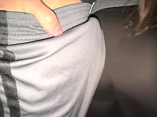 Big-assed Woman Grabs Stranger's Dick