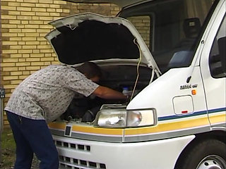 Sex in car with blonde cougar who likes facial end