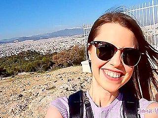 Cute Girlfriend Gets Fucked On Vacation In Athens! Porn Vlog With 9 Min