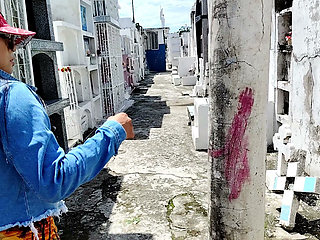 I met him at the cemetery, and he invited me to his house.
