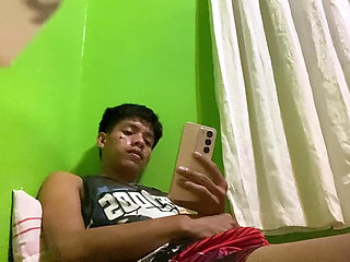 Filipino Twink Bedroom Jerk off Cumshot