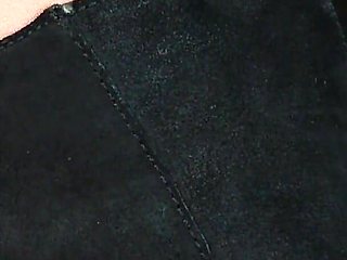 Rugged Elegance - Worn Tights & Biker Boots in a Black Minidress
