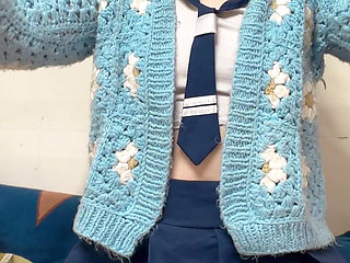 Hana Wear College Girl Cosplay for Her New Day Work Sex Cam