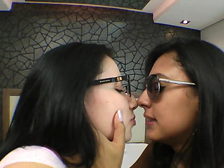 Hot kisses by mysterious princess and cici student