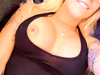 Awesome Big Boobs Blonde Masturbates In The Shower