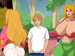 Hentai sex, slutty redhead, fingering pussy