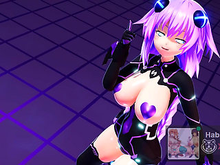 mmd r18 Purple Heart ILLELLA Hyperdimension Neptunia sexy dance ahegao ntr fuck hard dildo sex ahegao milf