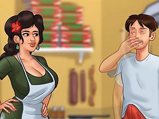 Anime mom with big boobs brings the heat in a summer time saga of female pleasure