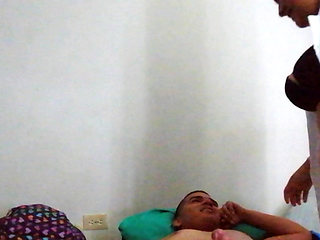 She Talks to Her Boyfriend While He's Sucking My
